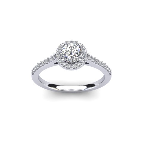 Halo Cluster Diamond Ring