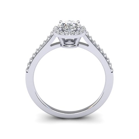 Halo Cluster Diamond Ring